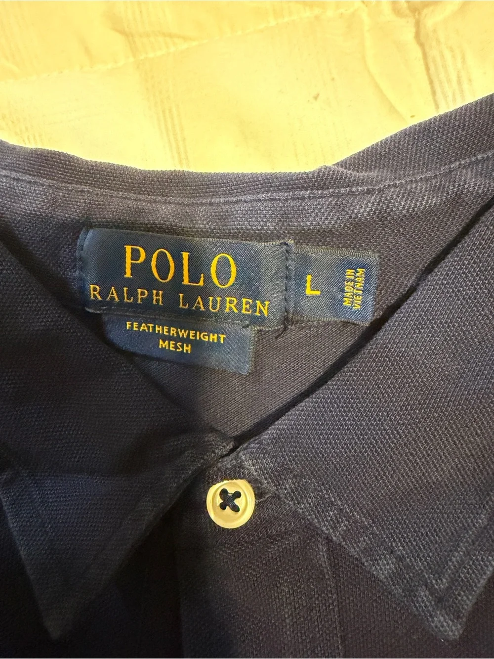 Ralph Lauren Navy Blue Polo Shirt with Embroidered Pony.